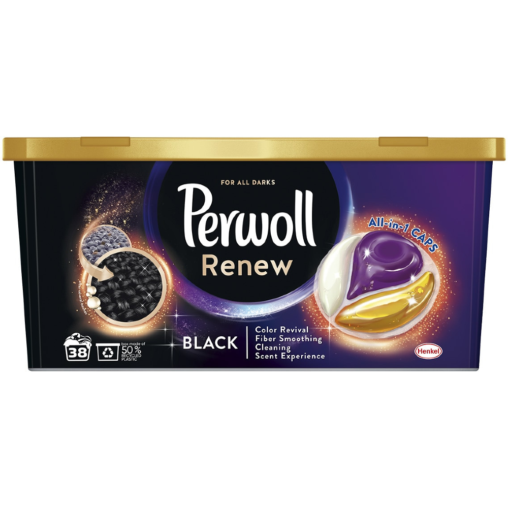 Detergent capsule Perwoll Renew & Care, Black, 38 spalari