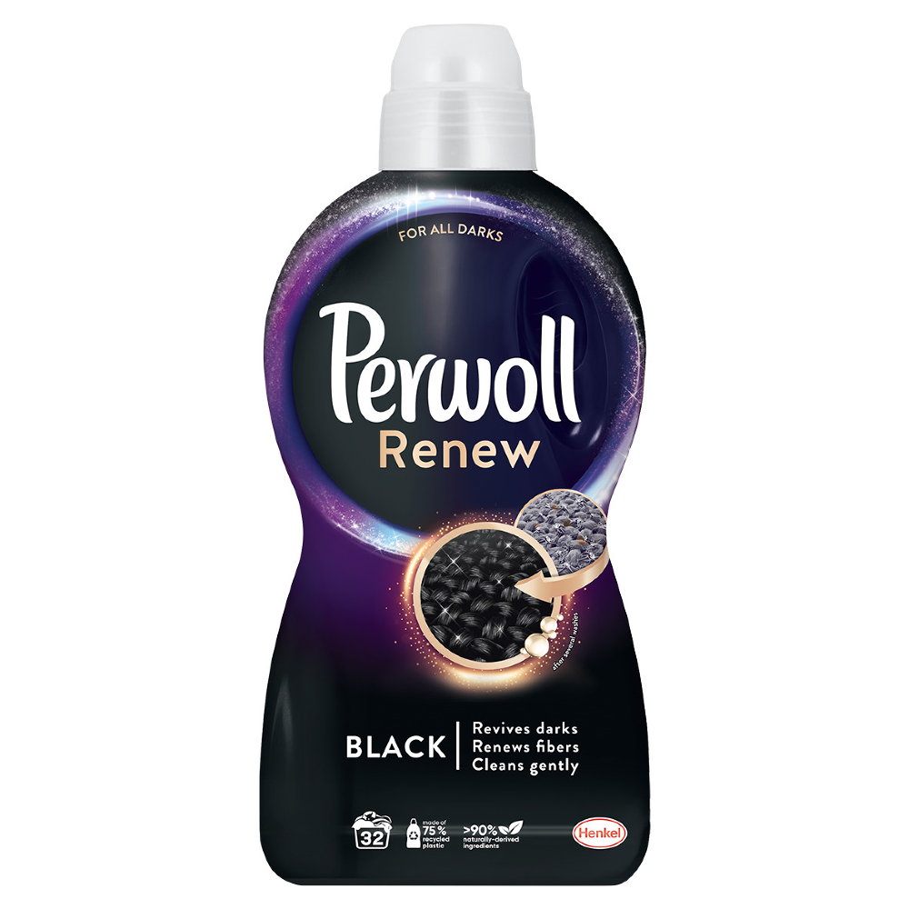 Detergent lichid Perwoll Renew Black pentru rufe, 32 spalari, 1.92 l