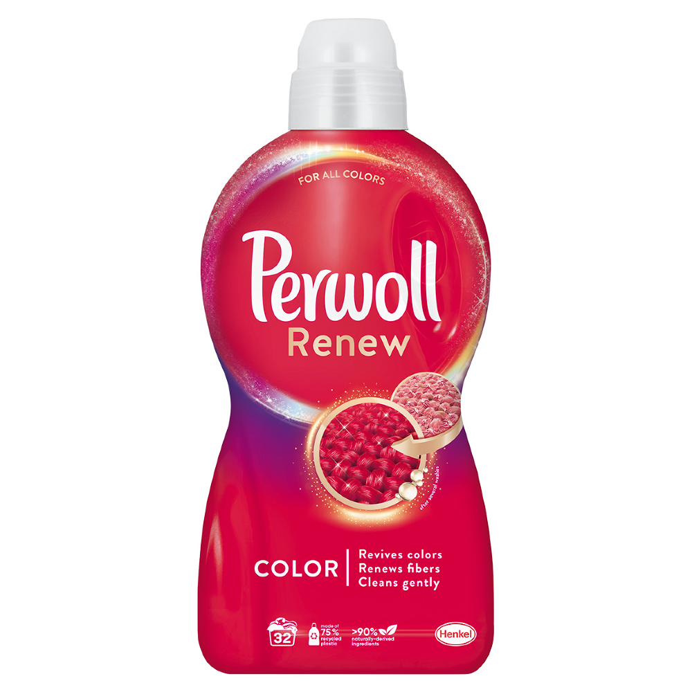 Detergent lichid Perwoll Renew Color pentru rufe, 32 spalari, 1.92 l