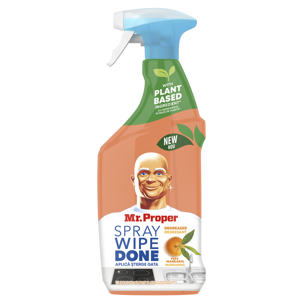 Detergent universal spray Mr. Proper Mandarin pentru curatarea suprafetelor din bucatarie, 800 ml