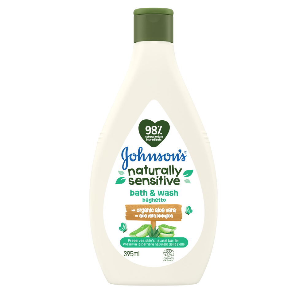 Sampon si gel de dus Johnson's Baby Naturally Sensitive, 395 ml