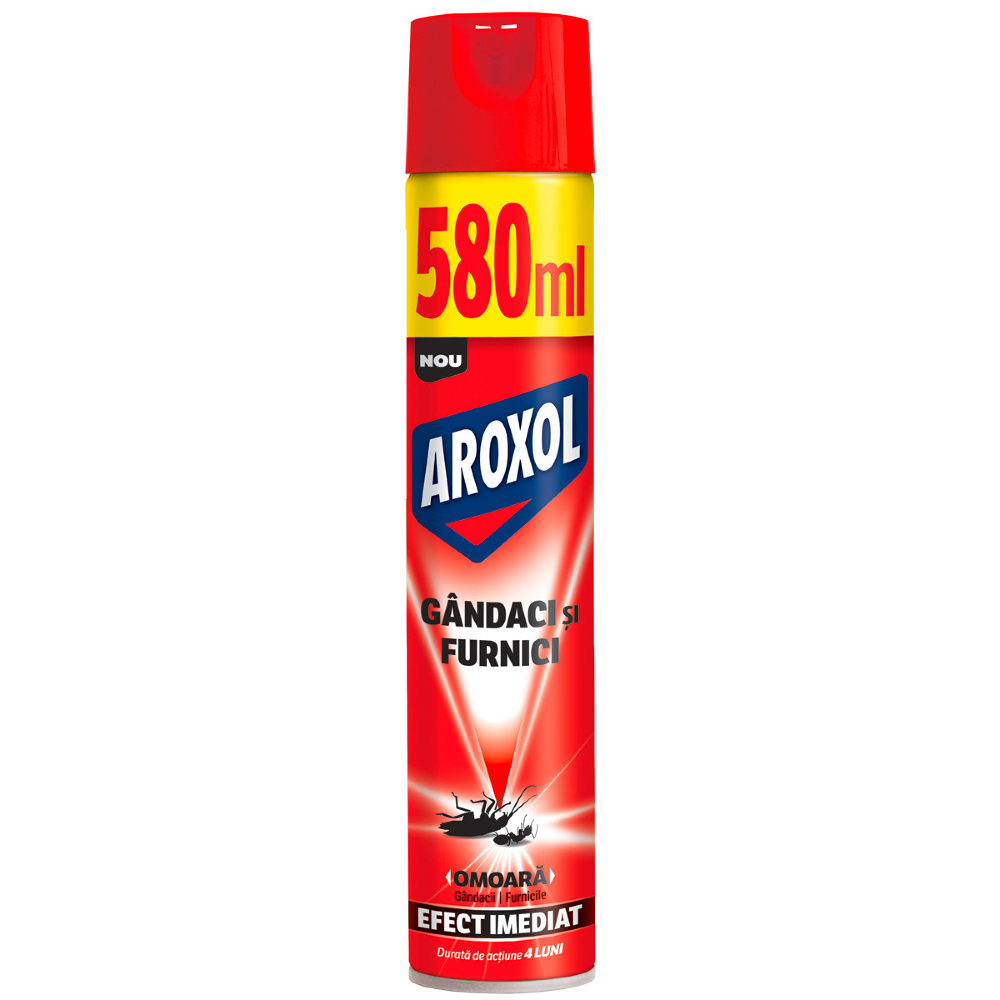 Spray Aroxol impotriva gandacilor si furnicilor 580 ml