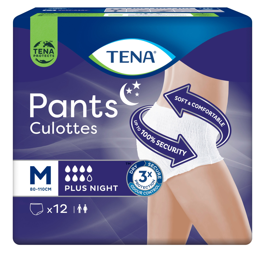 Chilot pentru incontinenta adulti Tena Pants Plus Night, marime M, 12 bucati