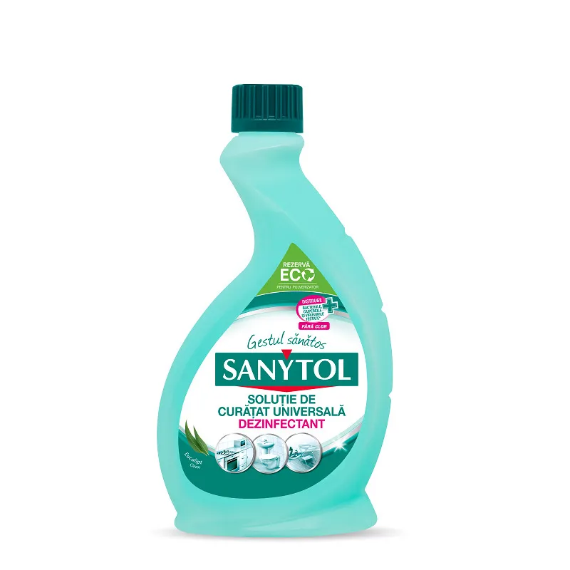 Dezinfectant Sanytol solutie de curatat universala rezerva, cu eucalipt 500 ml