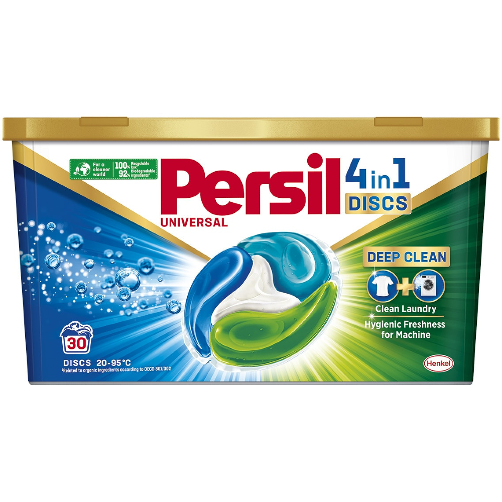 Detergent de rufe capsule Persil Discs Universal, 30 spalari