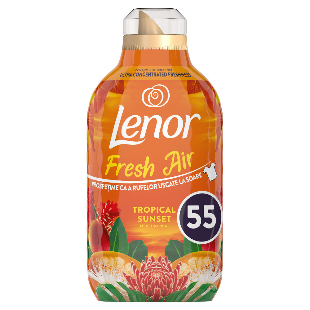 Balsam de rufe Lenor Fresh Air Effect Tropical Sunset, 55 spalari, 770 ml