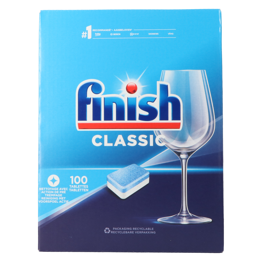 Tablete pentru masina de spalat vase, Finish Classic,100 buc