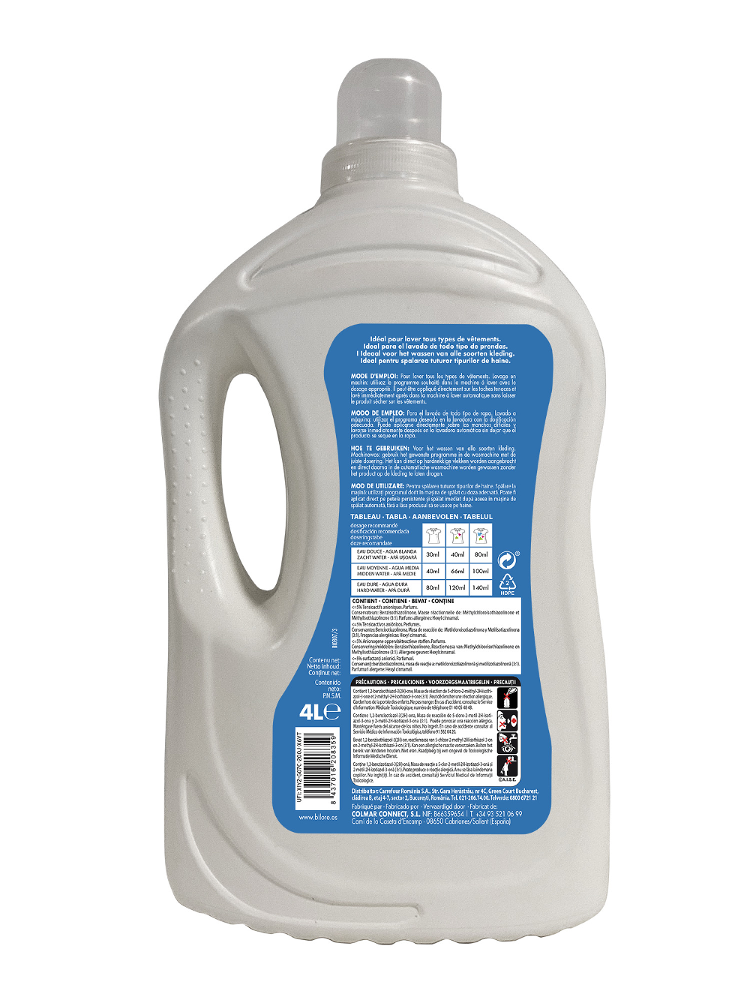 Detergent rufe lichid Bilore Fraicheur Marine 4 L, 60 spalari