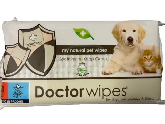 Servetele Doctor Wipes pet wipes 48 buc