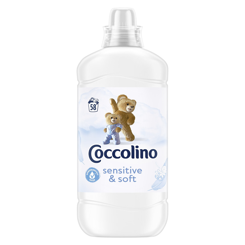 Balsam de rufe Coccolino Sensitive, 1.45L, 58 spalari