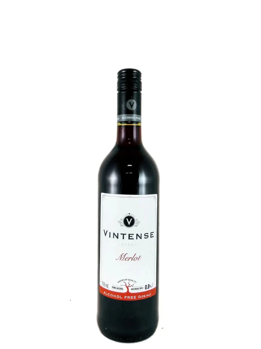 Vin rosu sec Vintense, Merlot, fara alcool 0.75L