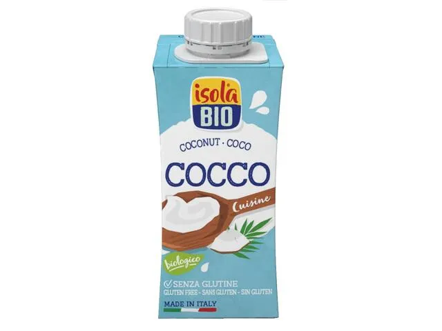 Crema Eco din nuca de cocos Isola Bio pentru gatit fara gluten 200ml