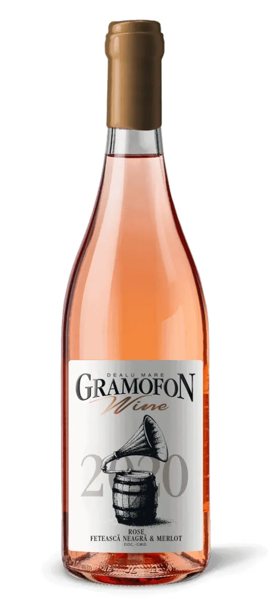 Vin rose Gramofon Feteasca Neagra & Merlot, sec, 0.75L