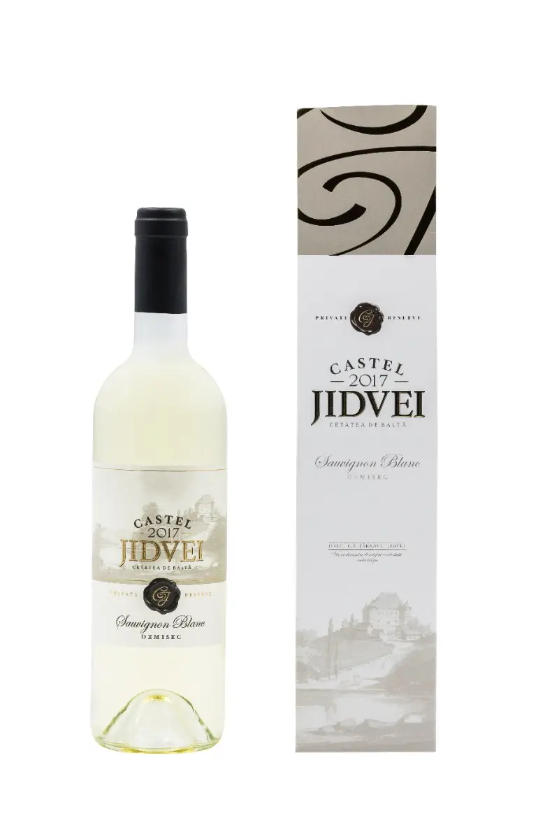 Vin Alb Jidvei Castel Sauvignon Blanc, Demisec, 0.75L