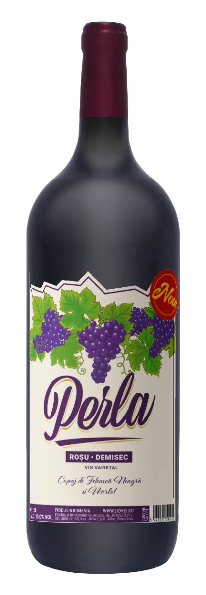 Vin rosu Jidvei Perla Transilvaniei demisec 1.5 litri