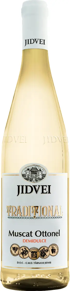 Vin alb Jidvei Traditional Muscat Ottonel, demidulce  0.75 l