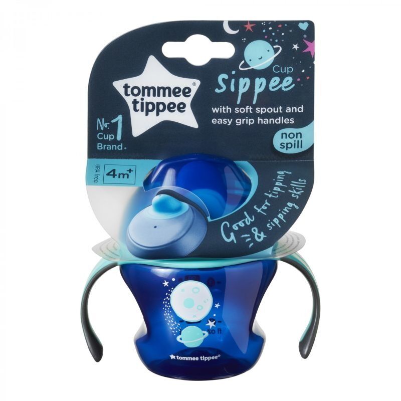 Cana Tommee Tippee First Trainer, 150 ml, 4 luni +, Planeta Albastra, 1 buc