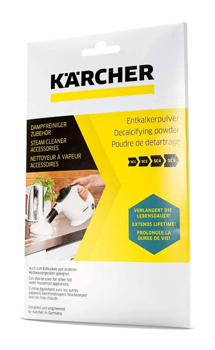 Plicuri cu pudra de decalcifiere Karcher 6x17g, pentru aparatele de curatat cu abur