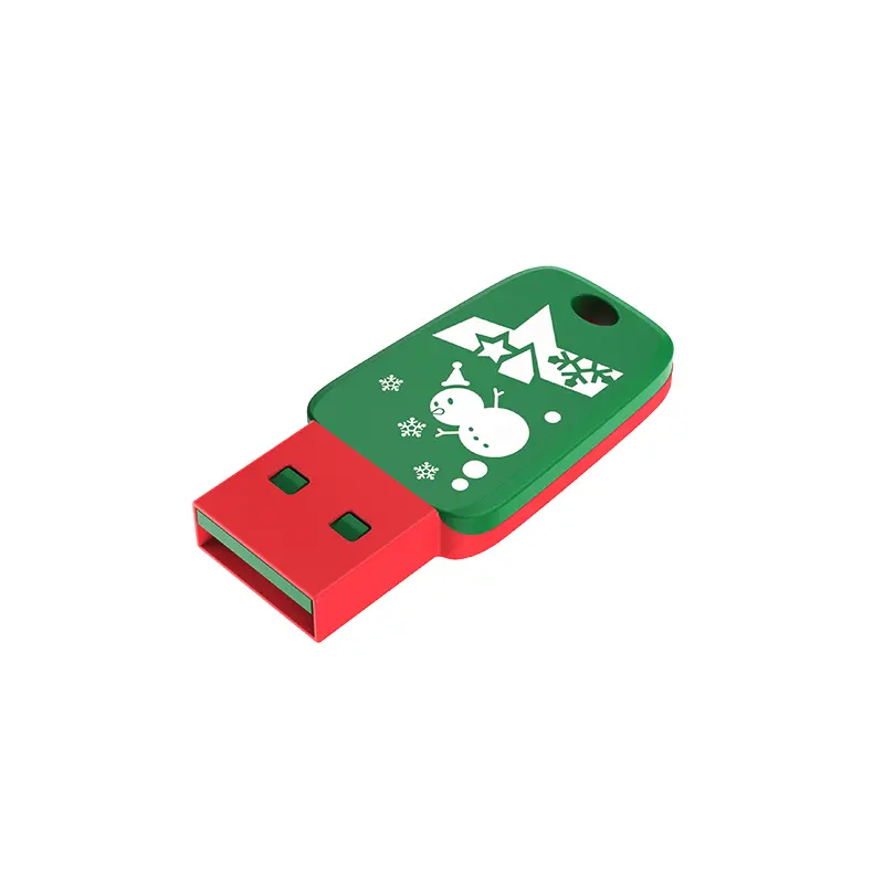 Memorie USB, Netac Festiv Craciun, 64 GB, USB 2.0, Rosu / Verde