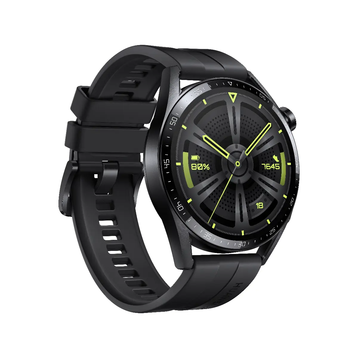 Smartwatch Huawei Watch GT 3 Jupiter-B19S, Black / Black Fluor elastomer Strap