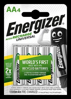 Set 4 baterii reincarcabile Energizer AA, 1300 mAh