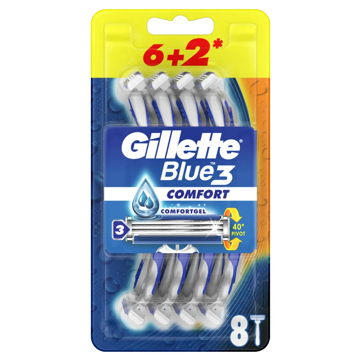 Aparat de ras de unica folosinta Gillette Blue3 Sensitive 8buc