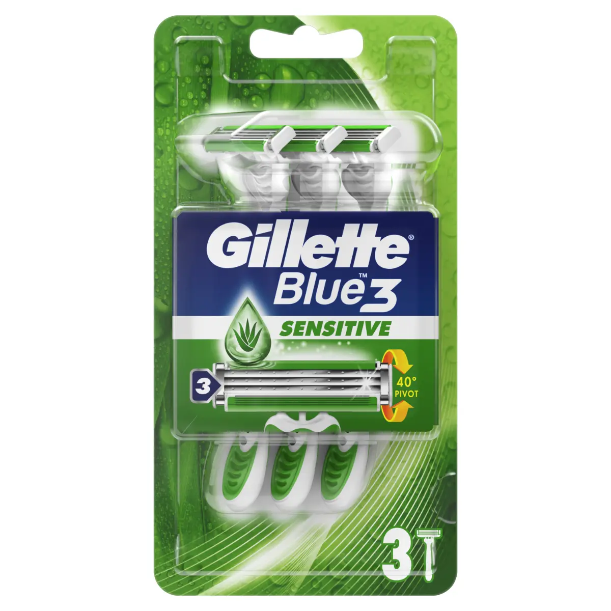 Aparat de ras de unica folosinta Gillette Blue3 Sensitive, 3 buc