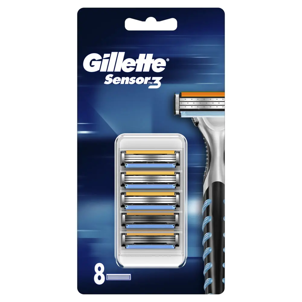 Rezerve de ras Gillette Sensor3 pentru barbati, 8 Rezerve