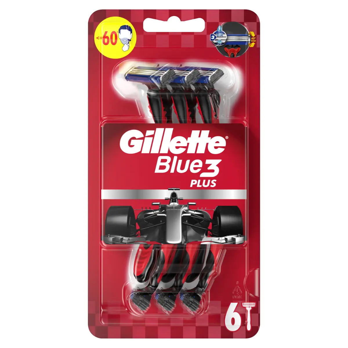 Aparat de ras de unica folosinta Gillette Blue3 Plus, 6 buc