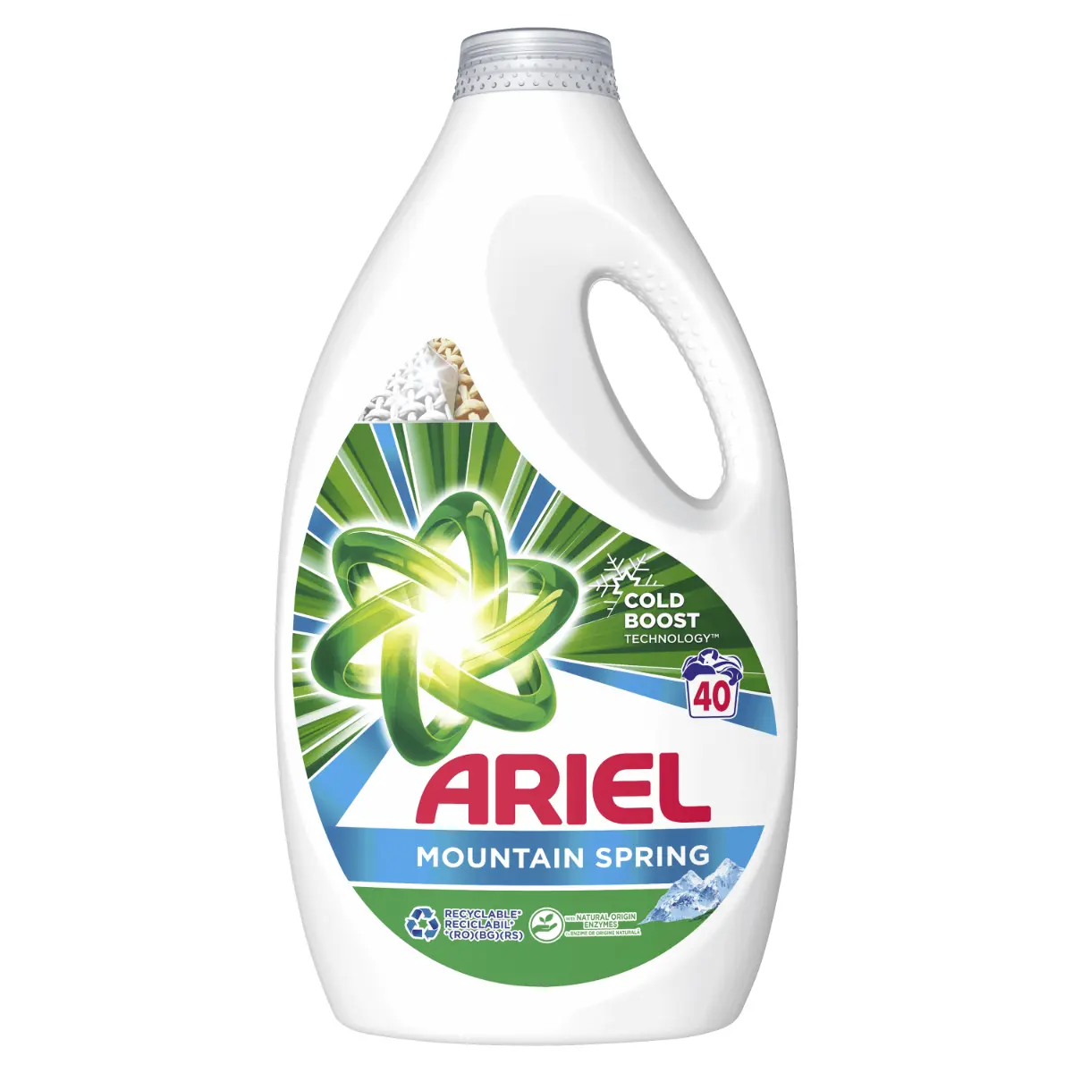 Detergent automat lichid Ariel Mountain Spring 2.2 L, 40 spalari