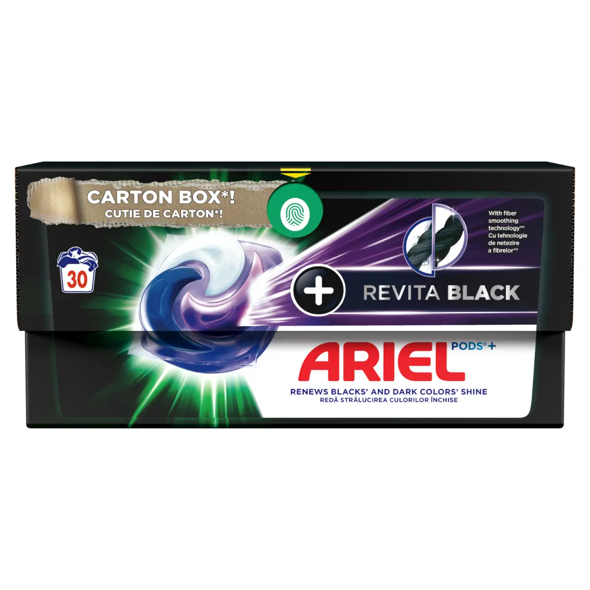 Detergent de rufe capsule Ariel PODS+ Revita Black, 30 spalari