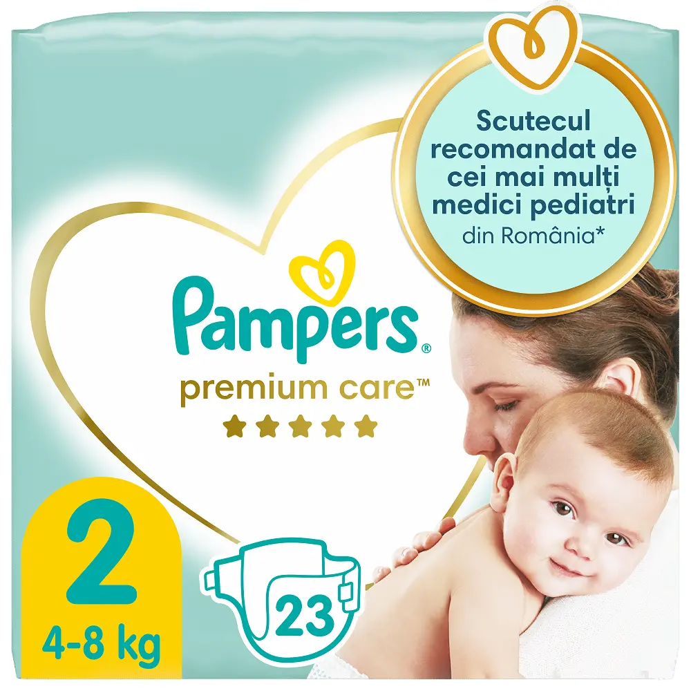 Scutece Pampers Premium Care, nr.2, 4-8kg, 23 bucati