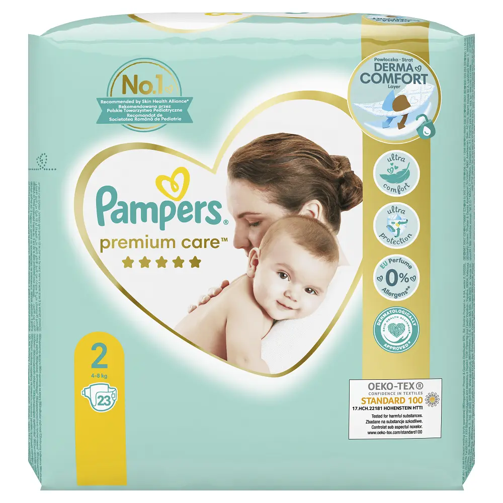 Scutece Pampers Premium Care, nr.2, 4-8kg, 23 bucati