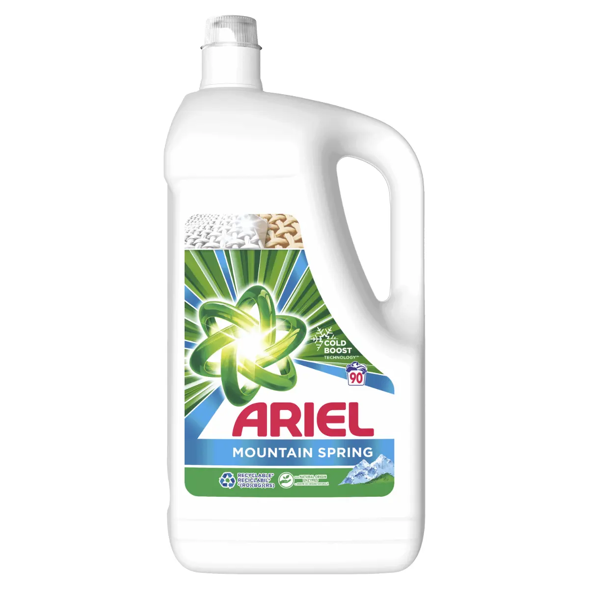 Detergent automat lichid Ariel Mountain Spring 90 spalari, 4.95 L