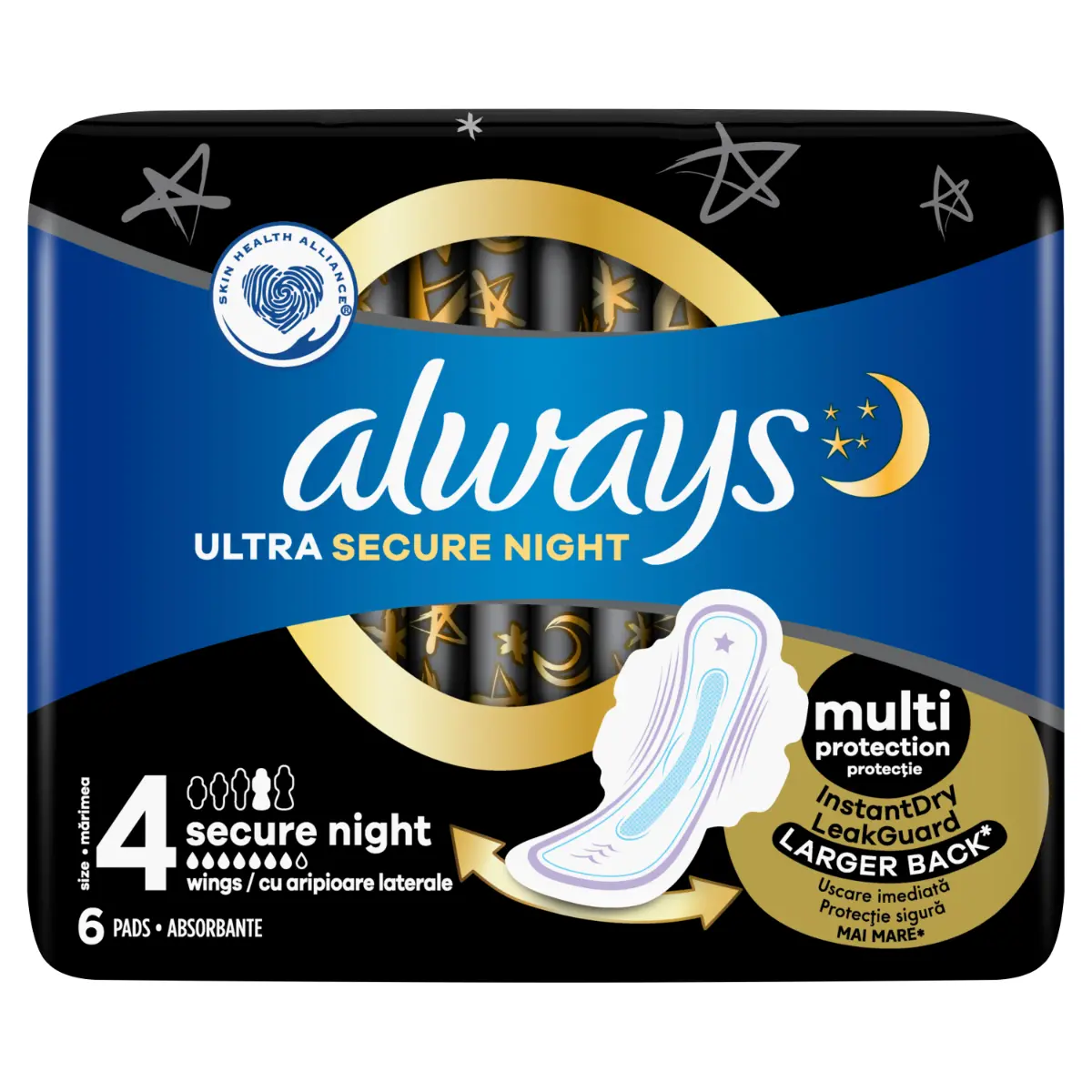 Absorbante Always Ultra Secure Night, marimea, 6 buc