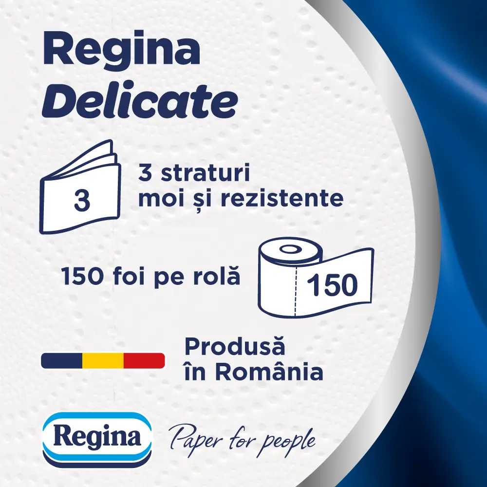 Hartie igienica Regina Delicate Pure 8 role 3 straturi