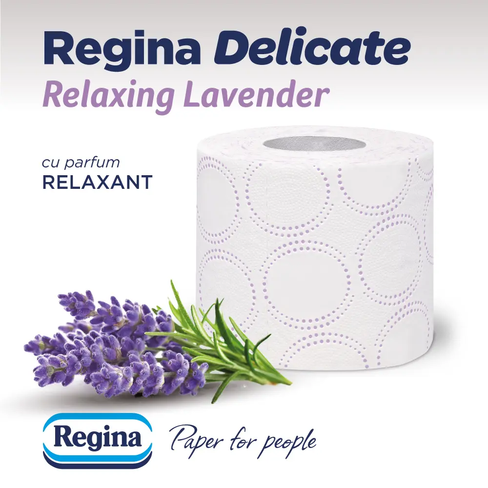 Hartie igienica Regina Delicate Lavender 8 role 3 straturi