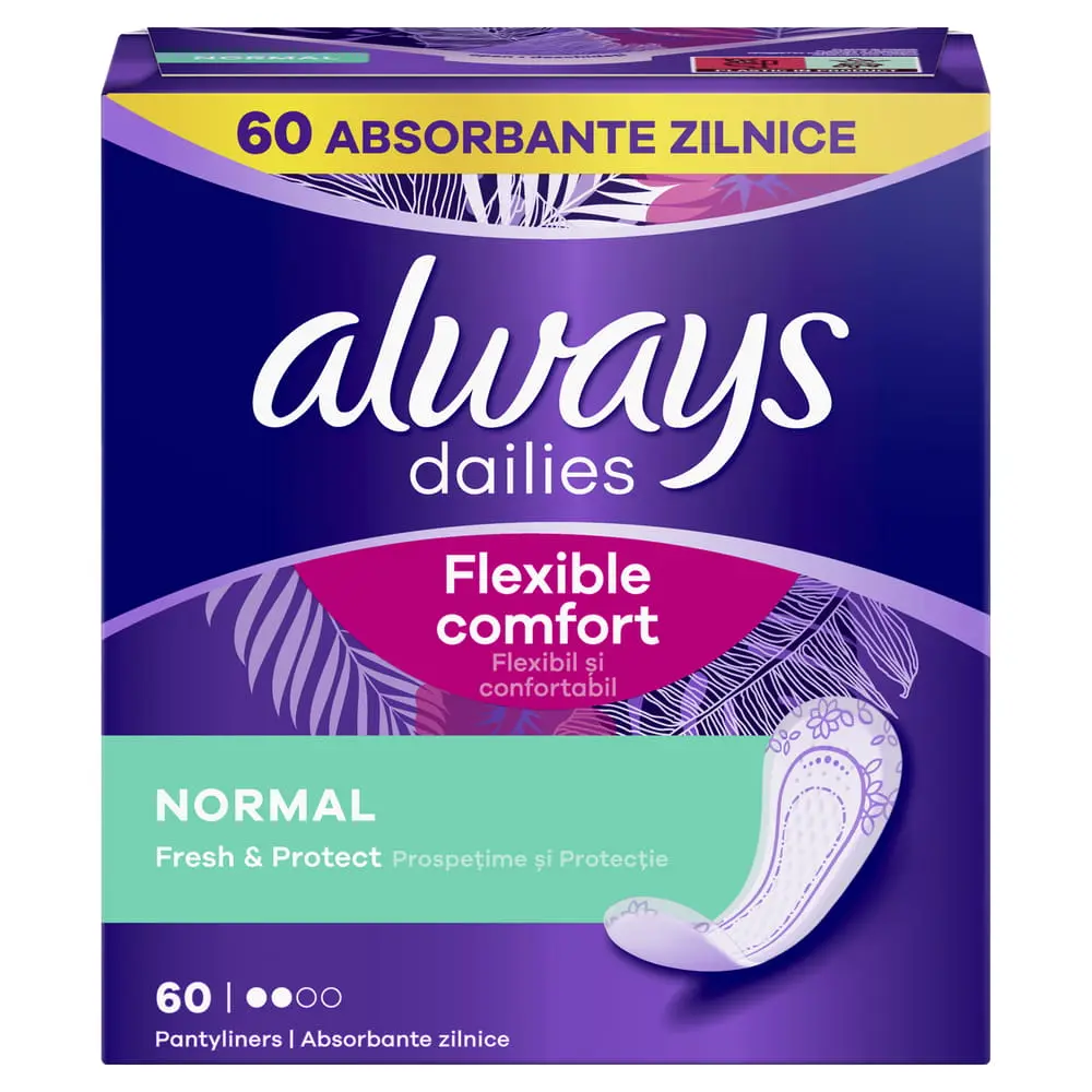 Absorbante Zilnice Always Dailies Normal Fresh and Protect x60