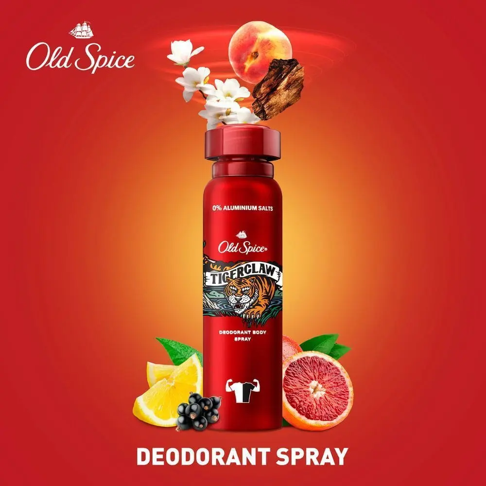 Deodorant spray Old Spice Tiger Claw pentru barbati, 150 ml