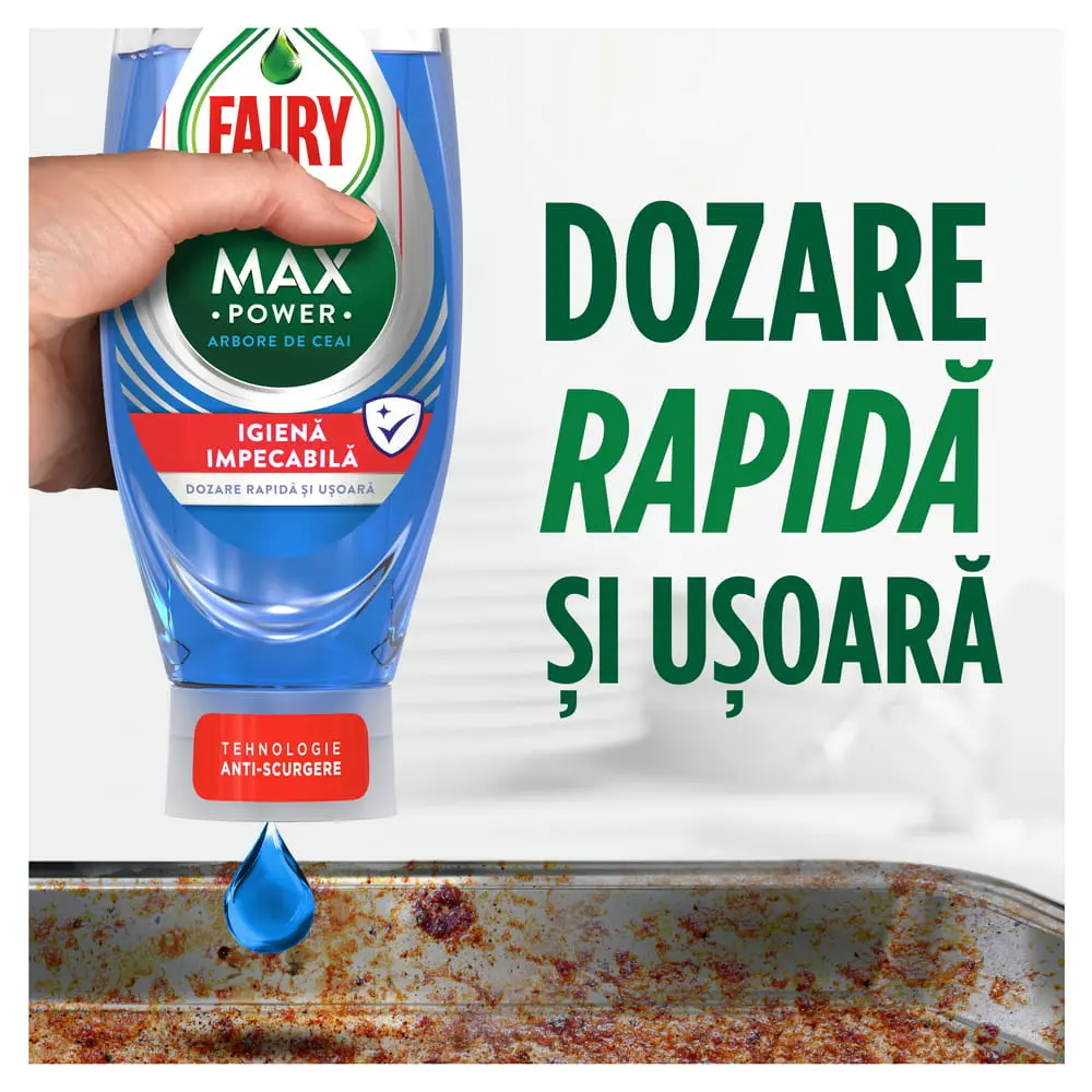 Detergent de vase Fairy MaxPower Hygiene, 650 ml