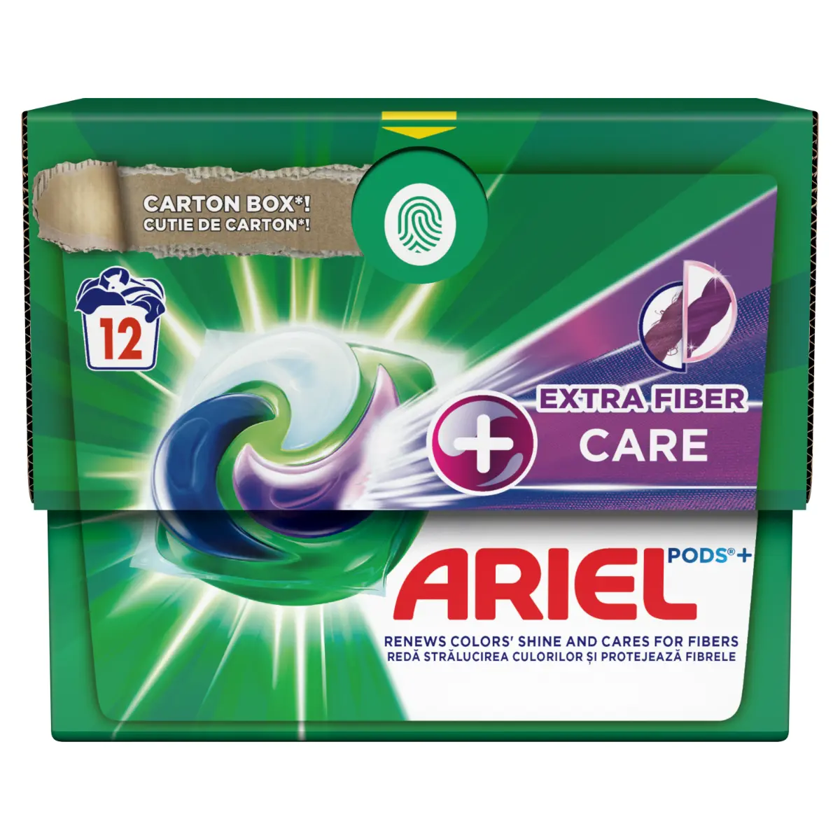 Detergent pentru rufe capsule Ariel Pods+ Extra Fibre Care 12 spalari