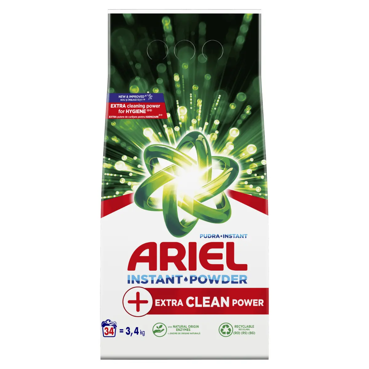 Detergent automat Ariel +Ultra Oxi Effect 3.4 kg, 34 spalari