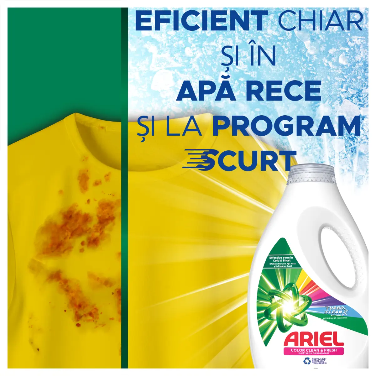 Detergent de rufe lichid Ariel Color Clean & Fresh, 60 spalari, 3L