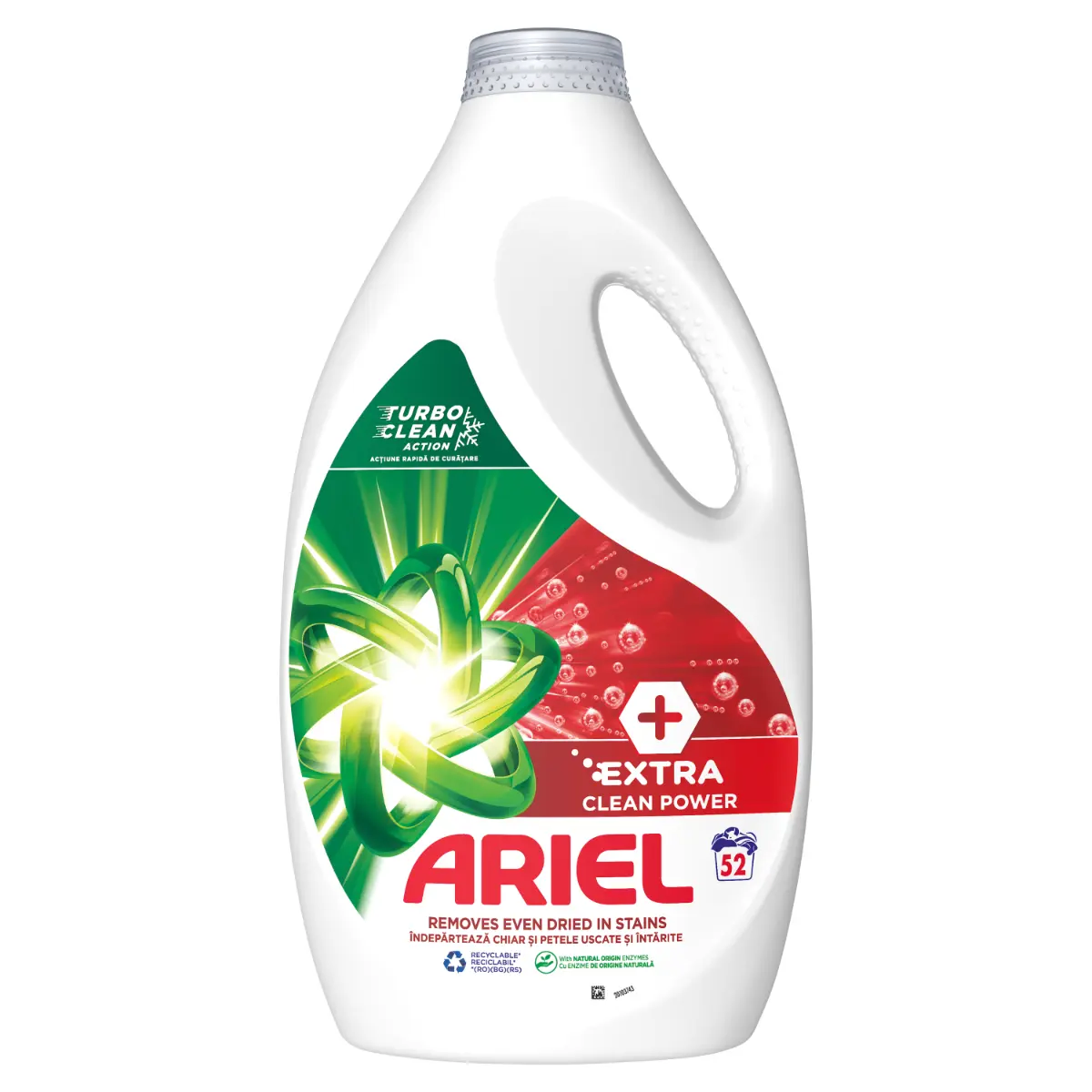 Detergent de rufe lichid Ariel+Extra Clean Power, 52 spalari, 2.6L