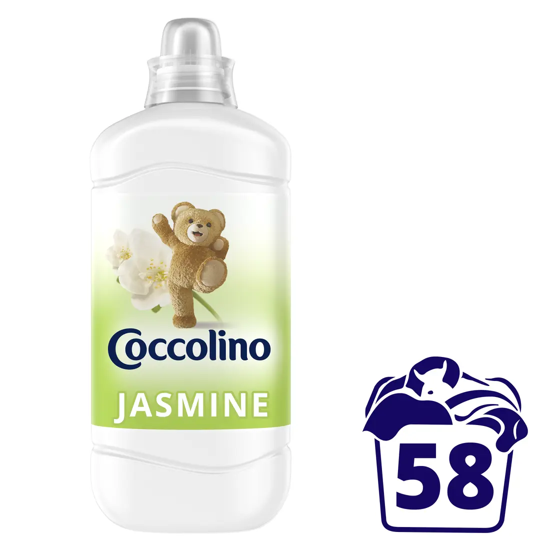 Balsam de rufe, Coccolino Jasmine, 58 spalari, 1.45L 