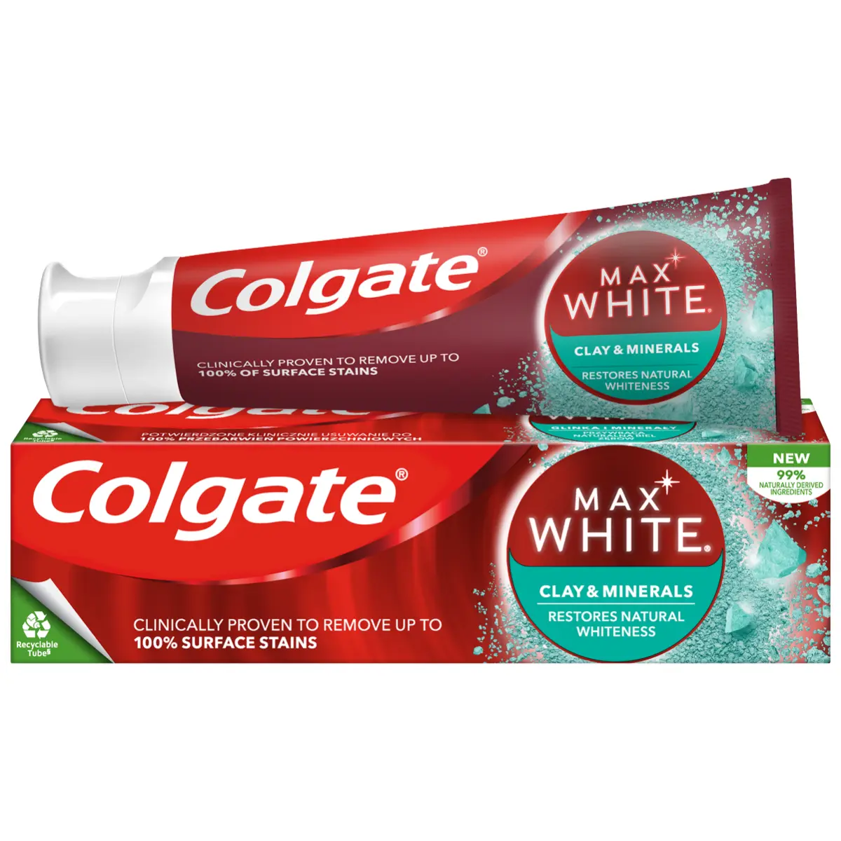 Pasta de dinti Colgate Max White Clay & Minerals pentru albire, 75 ml