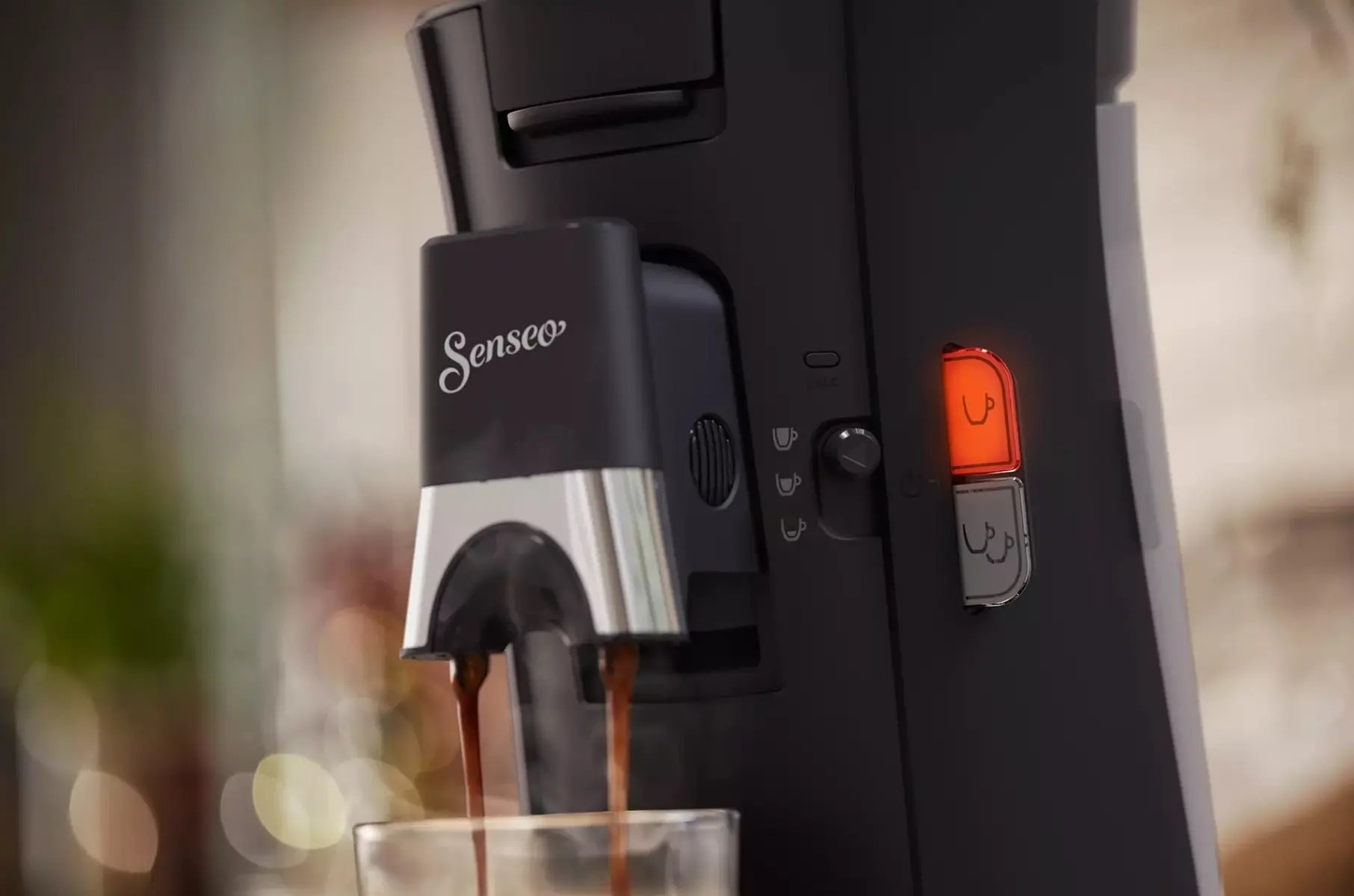 Espressor cafea Philips Senseo Select CSA230/91, Intensity Plus, Crema Plus, 1450 W, Rosu