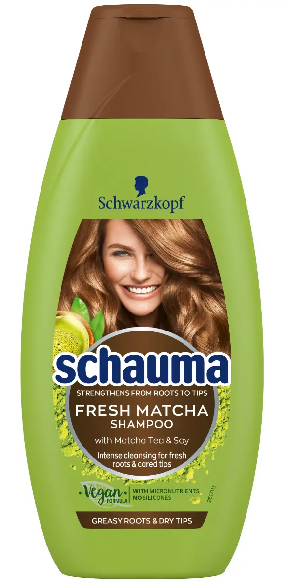 Sampon Schauma Fresh Matcha Formula vegana cu Complex cu micronutrienti 400 ml