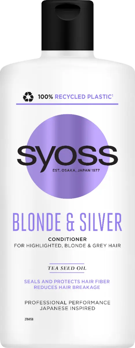 Balsam Syoss Blonde & Silver pentru par blond, argintiu su cu suvite, 440 ml