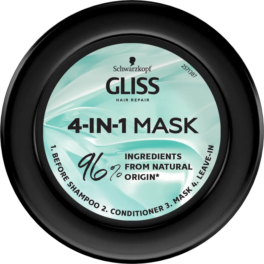 Masca de par Gliss pentru Hidratare 4 in1 400 ml 